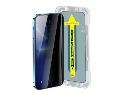 3D One-Click ochranné sklo Anti-Spy pre iPhone (Model iPhone iPhone XR)