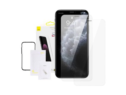 21681 6 baseus 0 3 mm celosklenena folia z tvrdeneho skla balenie 2 ks pre iphone xs max 11 pro max 6 5 palca