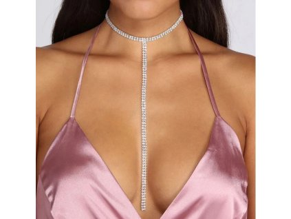 sexy kristalovy double layer silver