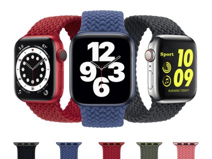 Nylonový elastický remienok na Apple Watch (Barva Černá, Velikost řemínku a ciferníku Apple Watch L - 135mm (38/40/41mm))