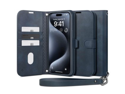 41753 spigen wallet s pro otvaraci obal iphone 15 pro max namornicka modra