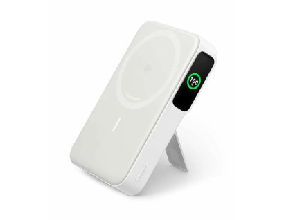 31021 anker power banka maggo a1654g21 pre iphone digitalny displej bezdrotove nabijanie stojan 10000mah 15w biela