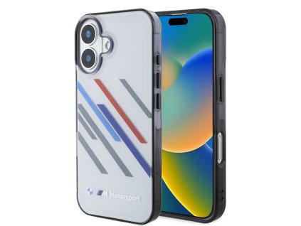 57165 bmw kryt hardcase motorsport iml s nahodnymi pruhmi pre iphone 16 plus sivy