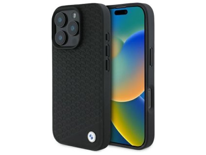 57279 bmw kryt signature leather s diamantovym kovovym logom a magsafe pre iphone 16 pro cierny