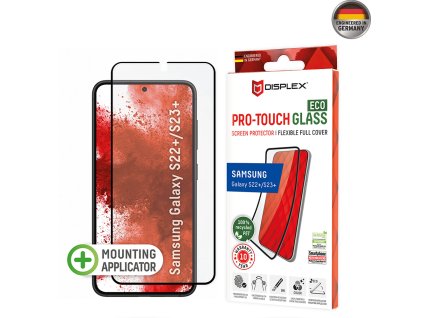 36991 displex premium pro touch flexiglass eco ochranne sklo na samsung galaxy s22 plus 5g s23 plus cierny