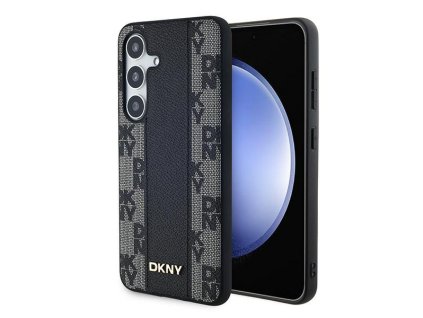 48708 dkny kozeny kryt s kockovanym mono vzorom a magsafe dkhms24mpcpvslk samsung galaxy s24 plus cierny