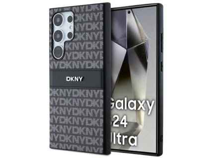 48714 dkny kozeny kryt s mono pruhom a kovovym logom dkhcs24lprthslk samsung galaxy s24 ultra cierny
