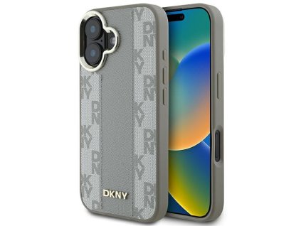 49371 dkny kozeny obal sachovnicovy vzor magsafe dkhmp16spcpvsle iphone 16 bezovy