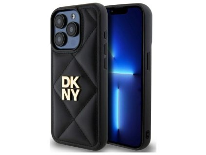 47127 dkny kozeny presivany kryt na iphone 15 pro max s naskladanym logom dkhcp15xpqdslk cierny