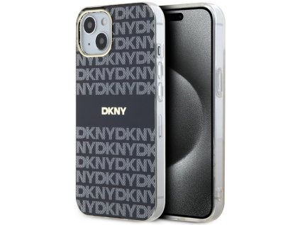 47058 dkny pevny kryt na iphone 15 plus s monovzorom a pruhmi a magsafe dkhmp15mhrhsek cierny