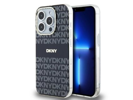 47016 dkny pevny kryt na iphone 15 pro max s monovzorom a pruhmi a magsafe dkhmp15xhrhsek cierny