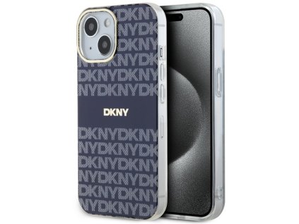 47028 dkny pevny kryt na iphone 15 s monovzorom a pruhmi a magsafe dkhmp15shrhseb modry