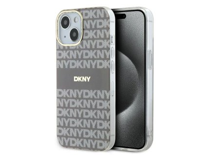 47031 dkny pevny kryt na iphone 15 s monovzorom a pruhmi a magsafe dkhmp15shrhsee bezovy