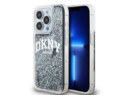 46998 dkny pevny trblietavy kryt na iphone 15 pro s velkym logom dkhcp15llbnaek cierny