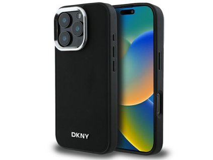 49332 dkny tvrdy obal plain silver logo magsafe dkhmp16xpscmclk iphone 16 pro max cierny