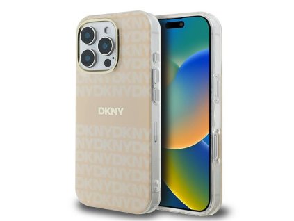 49323 dkny tvrdy obal texturovany vzor s pruhom magsafe dkhmp16xhrhsep iphone 16 pro max ruzovy