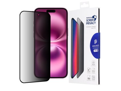 50952 dux ducis tvrdene sklo s ochranou sukromia pre iphone 16 plus cierne
