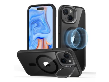 18013 esr classic hybrid halolock kickstand kryt pre iphone 15 plus transparentna cierna