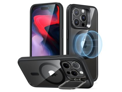 18016 esr classic hybrid halolock kickstand kryt pre iphone 15 pro transparentna cierna