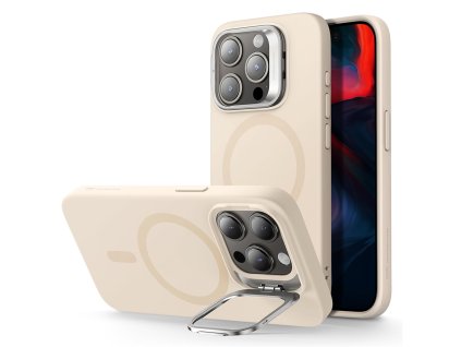 18046 esr cloud soft halolock kickstand kryt pre iphone 15 pro svetlo hneda