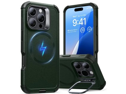 51216 esr cyber armor kickstand puzdro pre iphone 16 pro zelene