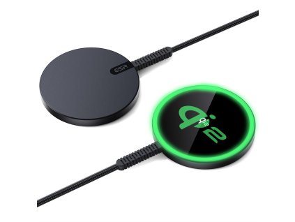 41054 esr mini magneticka bezdrotova nabijacka halolock qi2 kompatibilna s magsafe 15w s kablom type c 1 5 m cierna