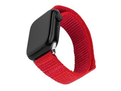 48591 fixed nylon sporty strap 32mm nylonovy sportovy remienok pre apple watch 1 10 se se 2 38 40 41 42mm cerveny
