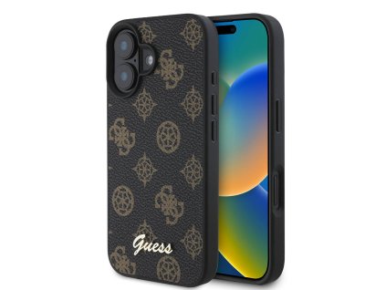 53661 guess peony script magsafe guhmp16spgpysk puzdro na iphone 16 cierna