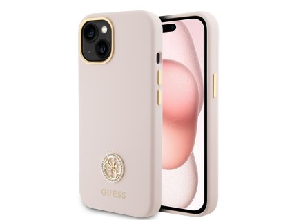 53709 guess silicone logo strass 4g guhcp15m4dgpp puzdro na iphone 15 plus svetloruzova