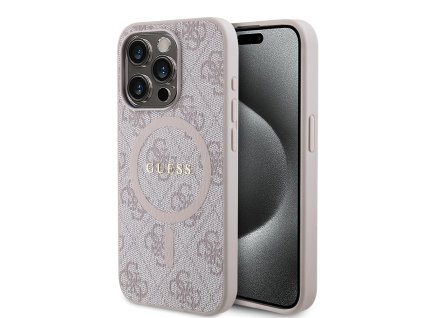 53649 guess 4g collection leather magsafe puzdro guhmp15xg4gfrp pre iphone 15 pro max ruzove pink