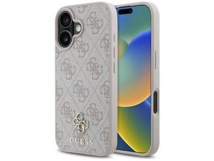 55008 guess 4g small and classic logo magsafe guhmp16sp4sm4mp ochranny kryt s magsafe a malym 4g logom pre iphone 16 ruzovy