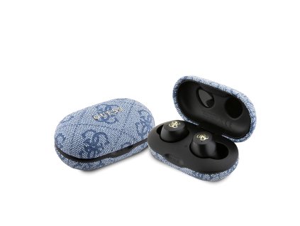 57891 guess bezdrotove sluchadla 4g metal s nabijacou stanicou bluetooth 5 3 tws enc ipx5 300mah modre
