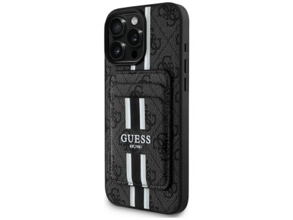 58617 guess cardslot 4g stripes magsafe kryt pre iphone 16 pro max cierny