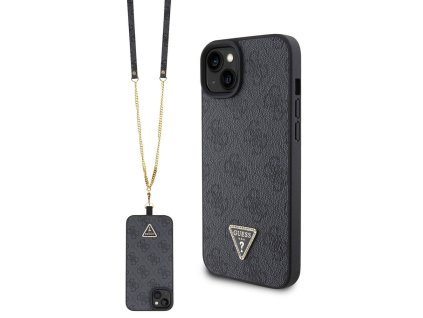 43014 guess crossbody puzdro 4g s kovovym logom na iphone 15 plus guhcp15mp4tdscpk cierne
