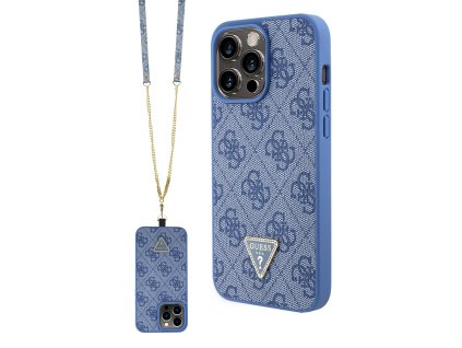 43017 guess crossbody puzdro 4g s kovovym logom na iphone 15 pro guhcp15lp4tdscpb modre