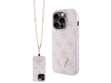 42993 guess crossbody puzdro 4g s kovovym logom na iphone 15 pro guhcp15lp4tdscpp ruzove