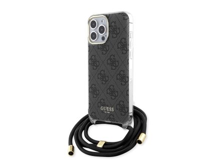 44880 guess crossbody puzdro s 4g potlacou a snurkou na iphone 15 pro max guhcp15xhc4sek cierne
