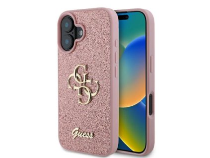 45939 guess glitter fixed big 4g kryt na iphone 16 guhcp16shg4sgp ruzovy