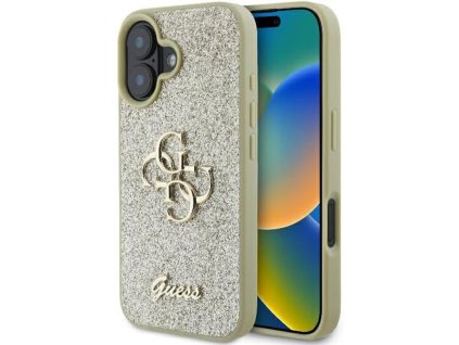 45930 guess glitter fixed big 4g kryt na iphone 16 plus guhcp16mhg4sgd zlaty