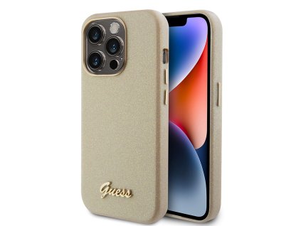 44430 guess glitter glossy script kryt na iphone 15 pro max guhcp15xpgmcsd trblietava bezova