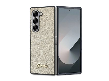49059 guess glitter script guhczfd6hggshd ochranny obal samsung galaxy z fold6 zlaty