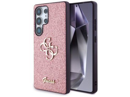 54696 7 guess glitter script big 4g logo guhcs25lhg4sgp kryt pre samsung galaxy s25 ultra ruzovy