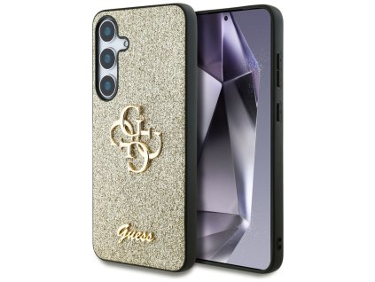 54690 7 guess glitter script big 4g logo guhcs25mhg4sgd kryt pre samsung galaxy s25 plus zlaty
