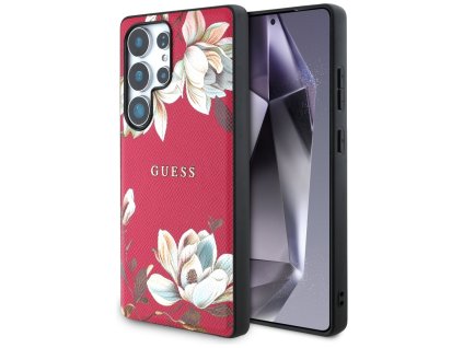 54711 guess grained flowers magsafe guhms25lpgnmplmf kryt pre samsung galaxy s25 ultra fuchsiova