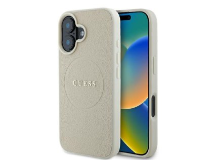 44556 guess grained gold ring magsafe kryt na iphone 16 guhmp16spghsmme bezovy