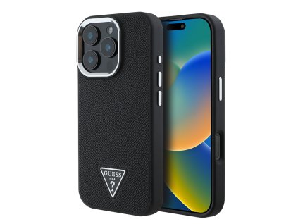 45012 7 guess grained triangle magsafe kryt na iphone 16 pro guhmp16lpgtspsk cierny
