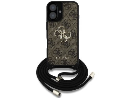 58545 guess hardcase 4g big logo kryt so snurkou pre iphone 16 plus hnedy