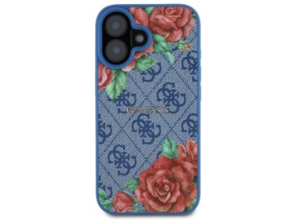 52089 1 guess hardcase 4g flower print magsafe puzdro guhmp16sp4ropemcb pre iphone 16 modre
