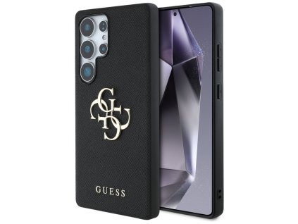 54660 guess hardcase 4g grained big and classic logo guhcs25lpgt4mbk kryt pre samsung galaxy s25 ultra cierny