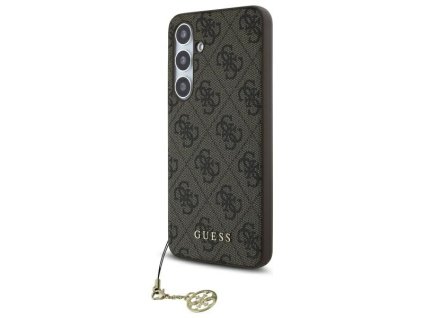 56517 guess hardcase 4g charms collection guhcs24fegf4gbr ochranny kryt s 4g vzorom a priveskom pre samsung galaxy s24 fe hnedy